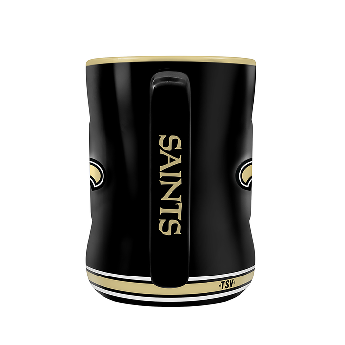 NFL New Orleans Saints Team Crest Sculpted Mug (14 oz)