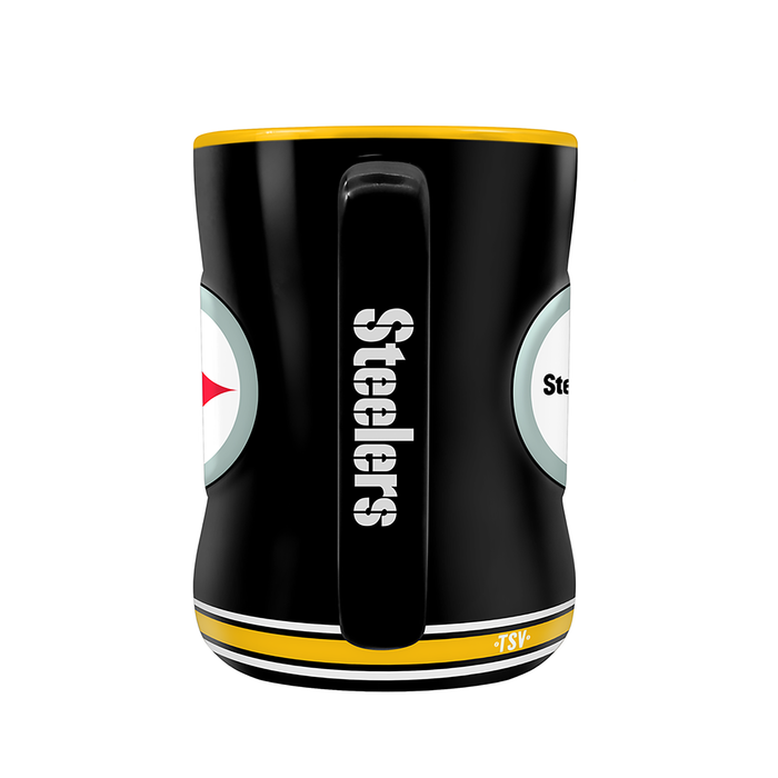 Tasse sculptée avec écusson de l'équipe NFL Pittsburgh Steelers (14 oz)