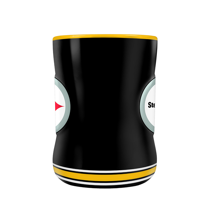 Tasse sculptée avec écusson de l'équipe NFL Pittsburgh Steelers (14 oz)