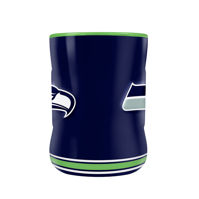 Tasse sculptée avec écusson de l'équipe NFL Seattle Seahawks (14 oz)