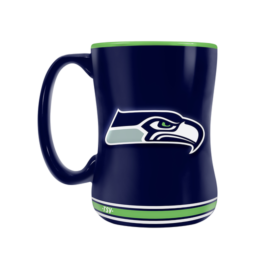 Seattle Seahawks Team Crest Sculpted Mug (14 oz)