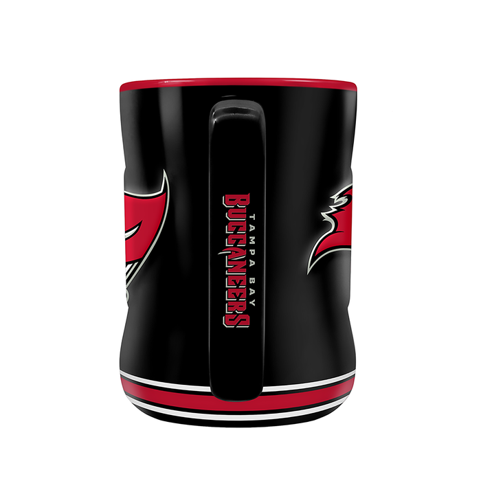 Tasse sculptée avec écusson de l'équipe NFL Tampa Bay Buccaneers (14 oz)