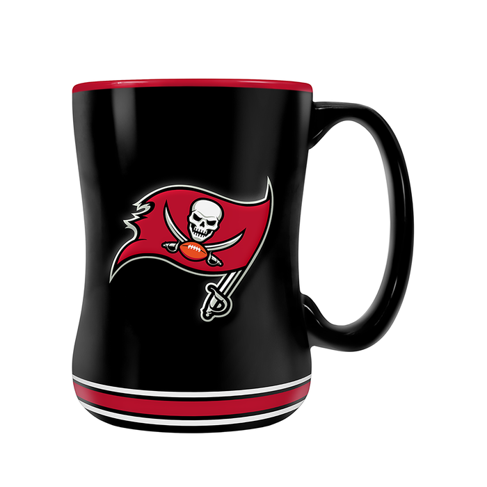 Tasse sculptée avec écusson de l'équipe NFL Tampa Bay Buccaneers (14 oz)