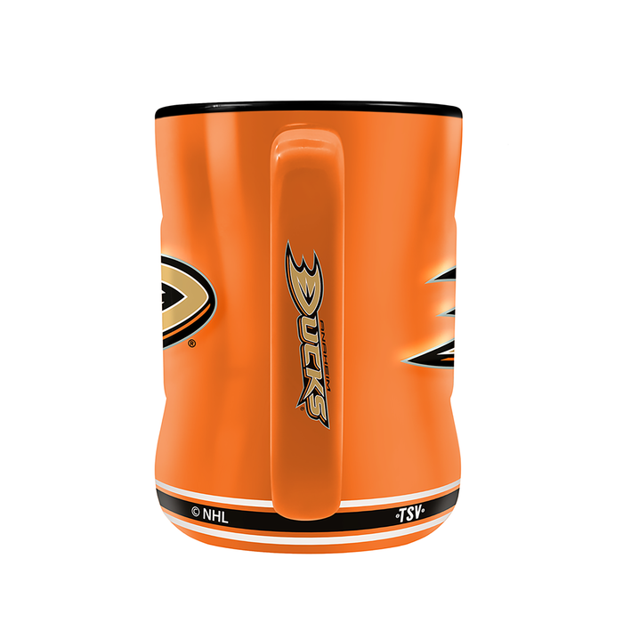 Tasse sculptée avec écusson de l'équipe des Ducks d'Anaheim de la LNH (14 oz)
