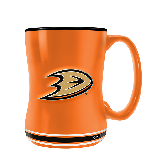 Tasse sculptée avec écusson de l'équipe des Ducks d'Anaheim de la LNH (14 oz)