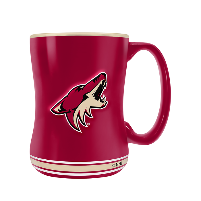 Tasse sculptée avec écusson de l'équipe des Coyotes de l'Arizona (14 oz)