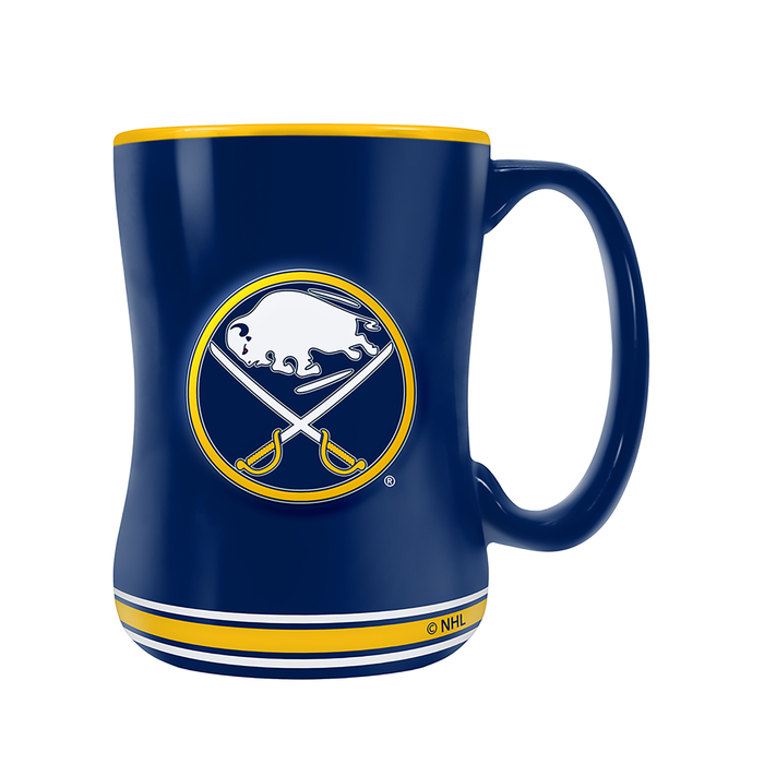 NHL Buffalo Sabres Team Crest Sculpted Mug (14 oz)