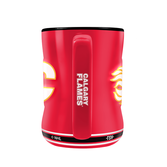 NHL Calgary Flames Team Crest Sculpted Mug (14 oz)