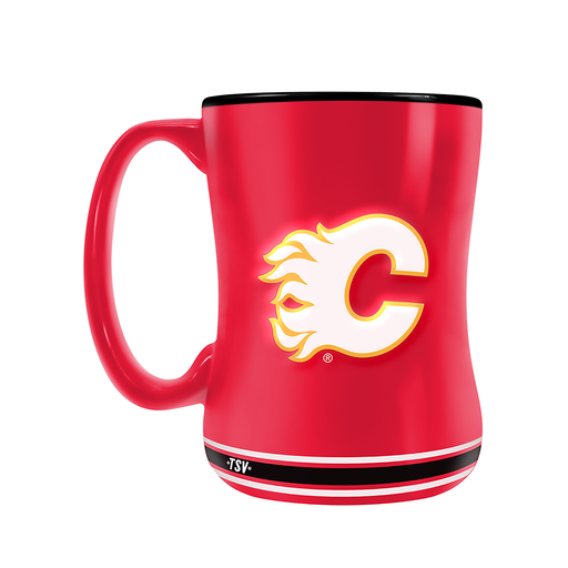 Calgary Flames Team Crest Sculpted Mug (14 oz)