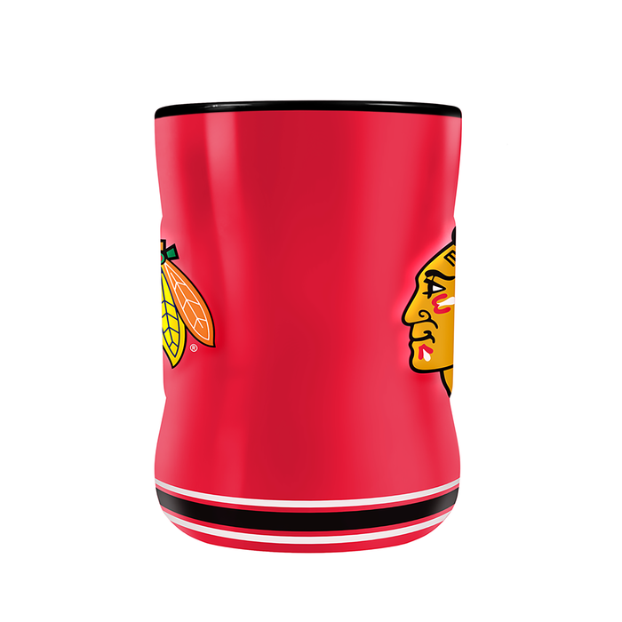 Tasse sculptée avec écusson de l'équipe des Blackhawks de Chicago de la LNH (14 oz)