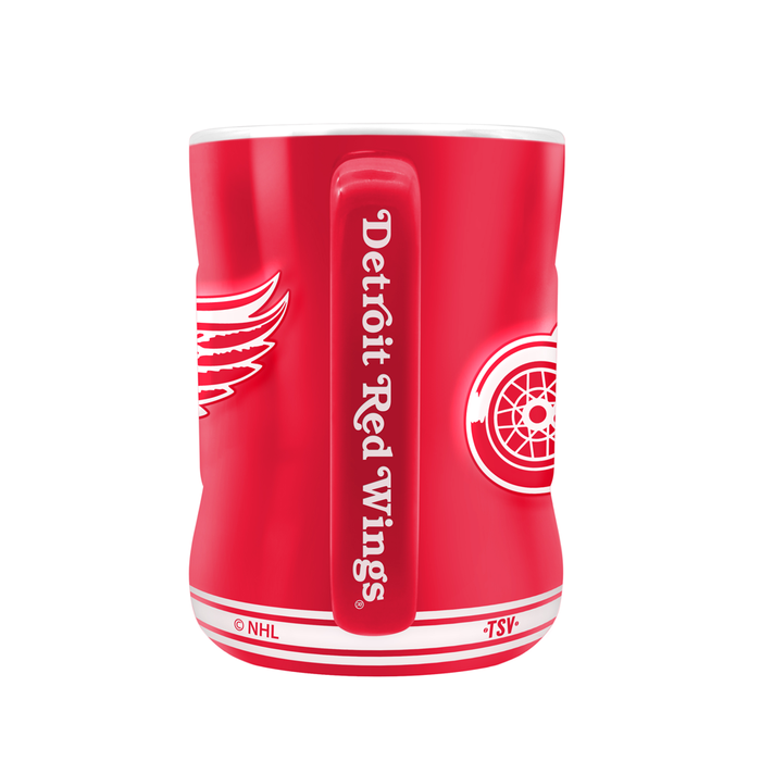 Tasse sculptée avec écusson de l'équipe des Red Wings de Détroit de la LNH (14 oz)