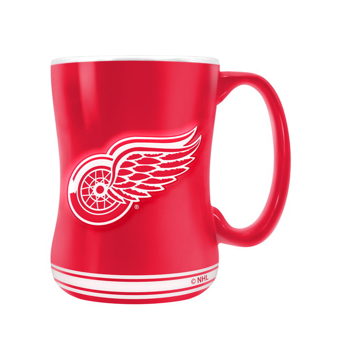 Tasse sculptée avec écusson de l'équipe des Red Wings de Détroit de la LNH (14 oz)