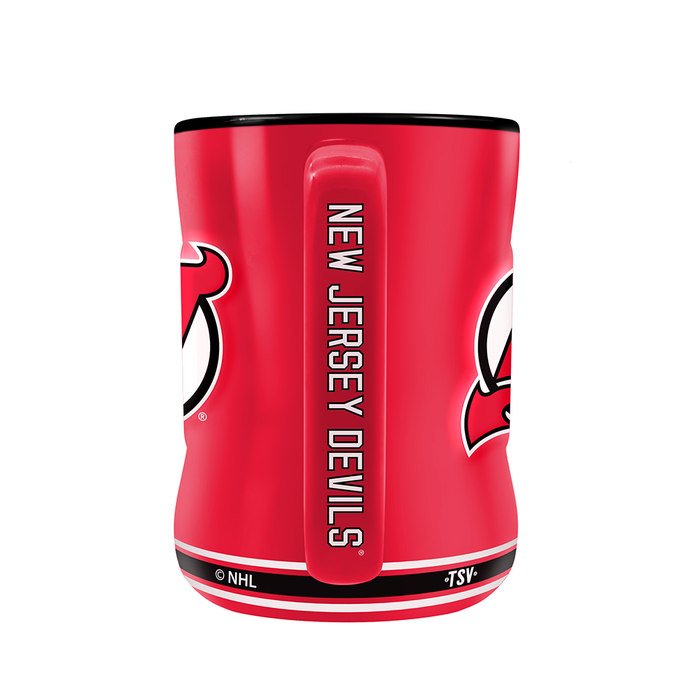 NHL New Jersey Devils Team Crest Sculpted Mug (14 oz)