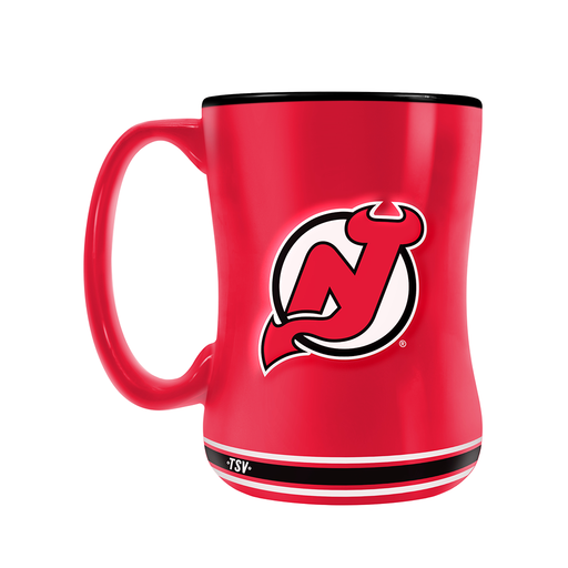 New Jersey Devils Team Crest Sculpted Mug (14 oz)