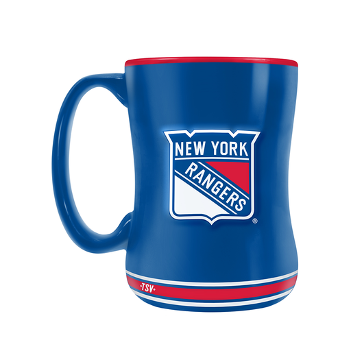 New York Rangers Team Crest Sculpted Mug (14 oz)