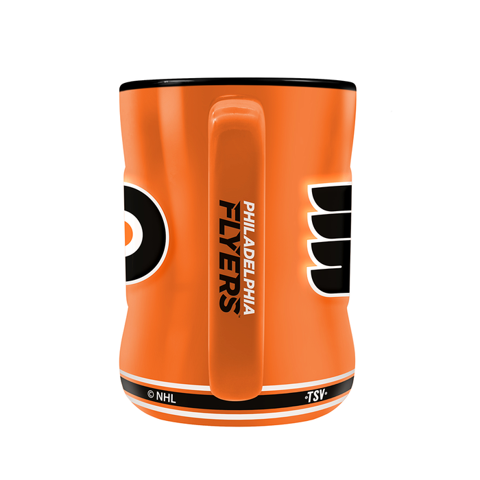 NHL Philadelphia Flyers Team Crest Sculpted Mug (14 oz)