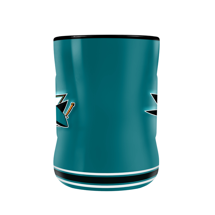 Tasse sculptée avec écusson de l'équipe des Sharks de San Jose de la LNH (14 oz)