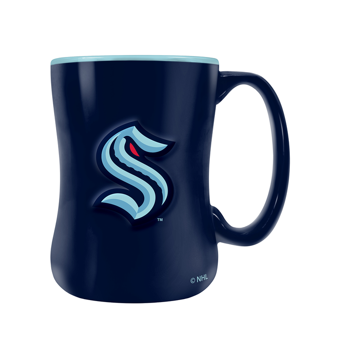 NHL Seattle Kraken Team Crest Sculpted Mug (14 oz)