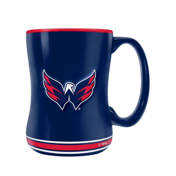 Tasse sculptée avec écusson de l'équipe des Capitals de Washington de la LNH (14 oz)
