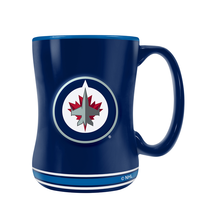 NHL Winnipeg Jets Team Crest Sculpted Mug (14 oz)