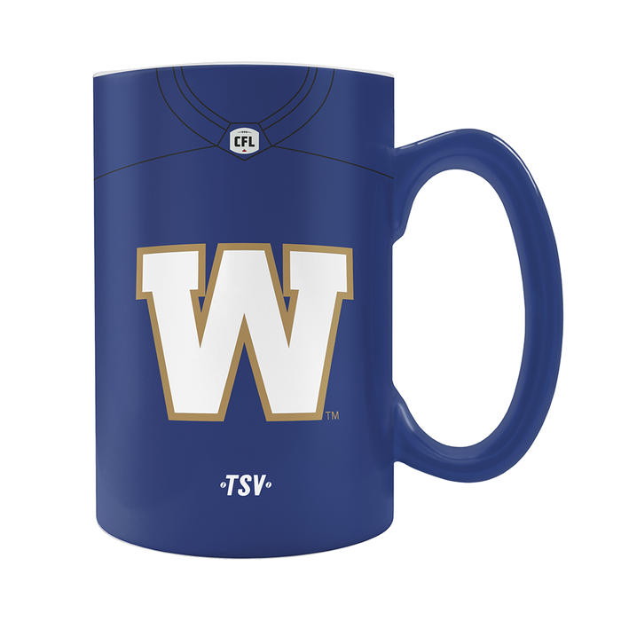 Tasse sculptée style maillot des Blue Bombers de Winnipeg de la LCF (590 ml)