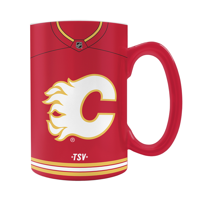 NHL Calgary Flames Jersey Style Sculpted Mug (20 oz)