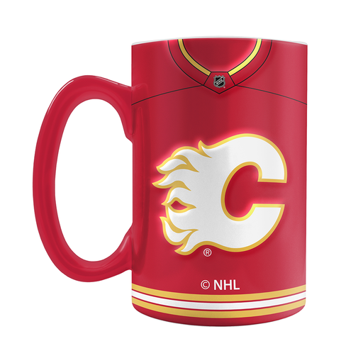 Calgary Flames Jersey Style Sculpted Mug (20 oz)
