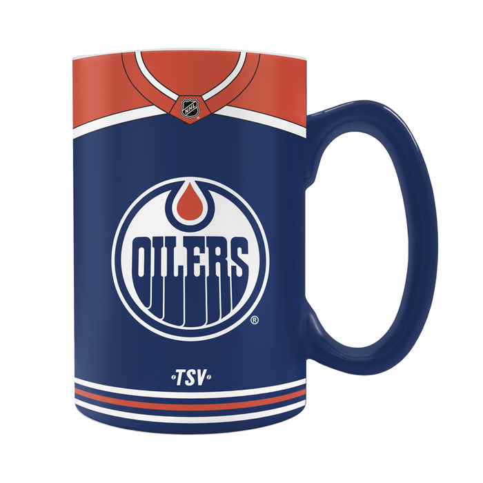 Edmonton Oilers Jersey Style Sculpted Mug (20 oz)