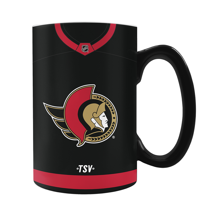 NHL Ottawa Senators Jersey Style Sculpted Mug (20 oz)