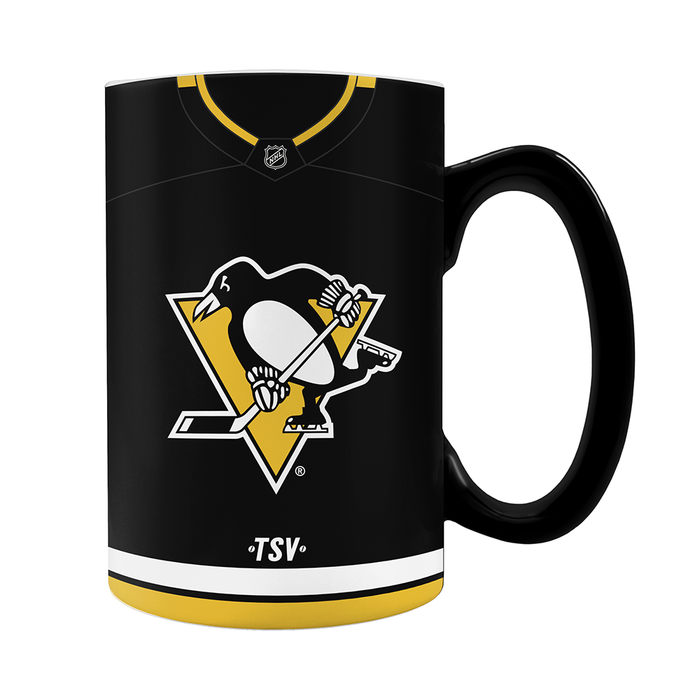 NHL Pittsburgh Penguins Jersey Style Sculpted Mug (20 oz)