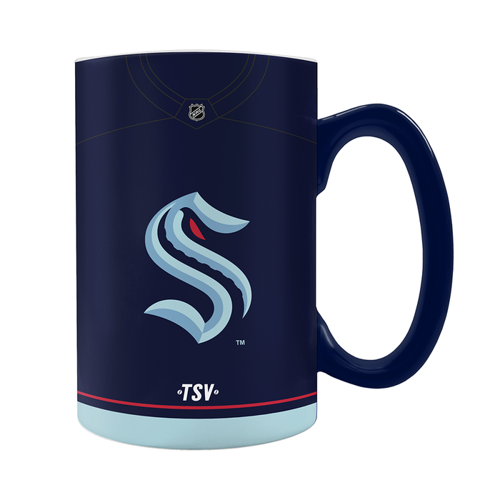 Tasse sculptée style maillot du Kraken de Seattle de la LNH (20 oz)