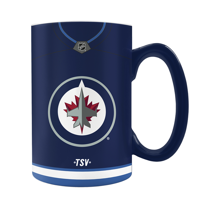 Tasse sculptée style maillot des Jets de Winnipeg de la LNH (20 oz)