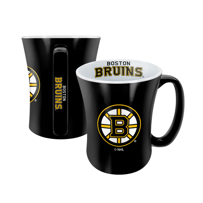 Tasse noire Victory de 14 oz des Bruins de Boston de la LNH