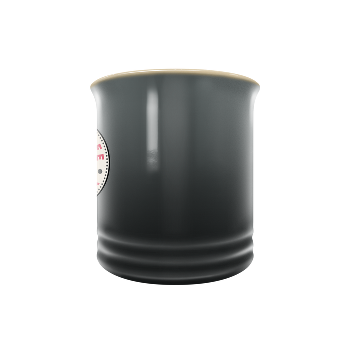 Tasse en grès noir de 14 oz « Fort et libre Canada »
