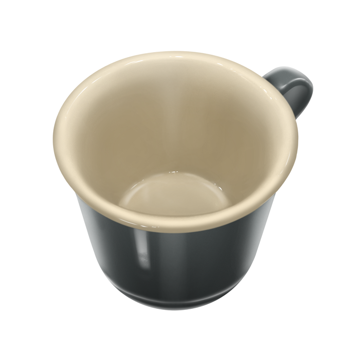 Tasse en grès noir de 14 oz « Fort et libre Canada »