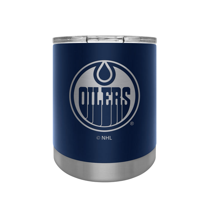 NHL Edmonton Oilers 12 OZ Stainless Steel Executive Lowball Tumbler Blue