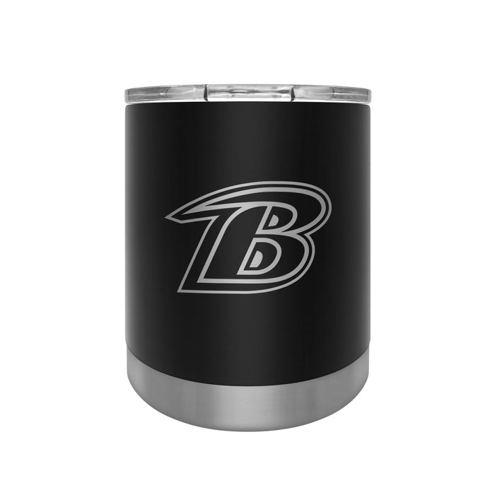 NFL Baltimore Ravens 12 OZ Stainless Steel Executive Lowball Tumbler Black