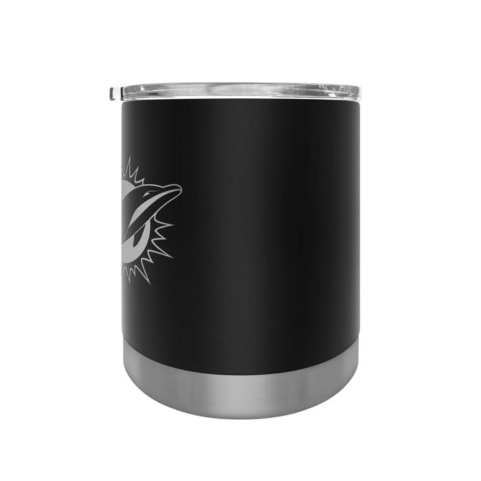 NFL Miami Dolphins 12 OZ Stainless Steel Executive Lowball Tumbler Black