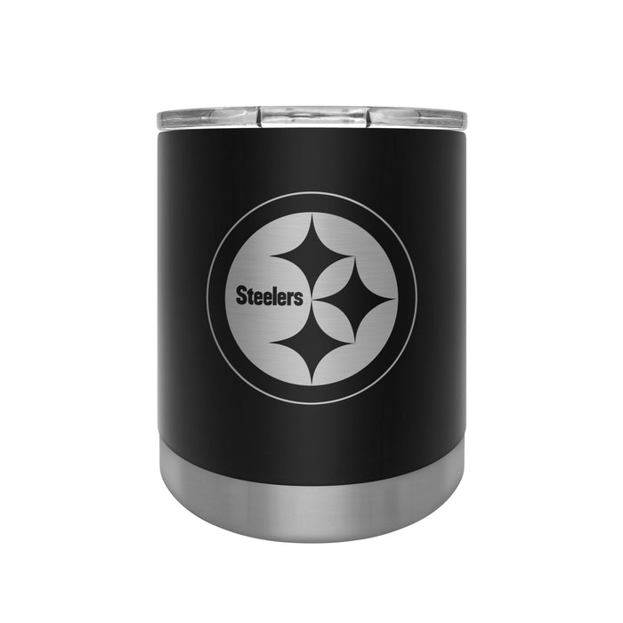 NFL Pittsburgh Steelers 12 OZ Stainless Steel Executive Lowball Tumbler Black