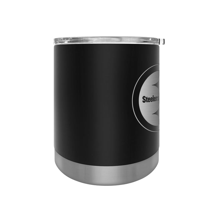 NFL Pittsburgh Steelers 12 OZ Stainless Steel Executive Lowball Tumbler Black