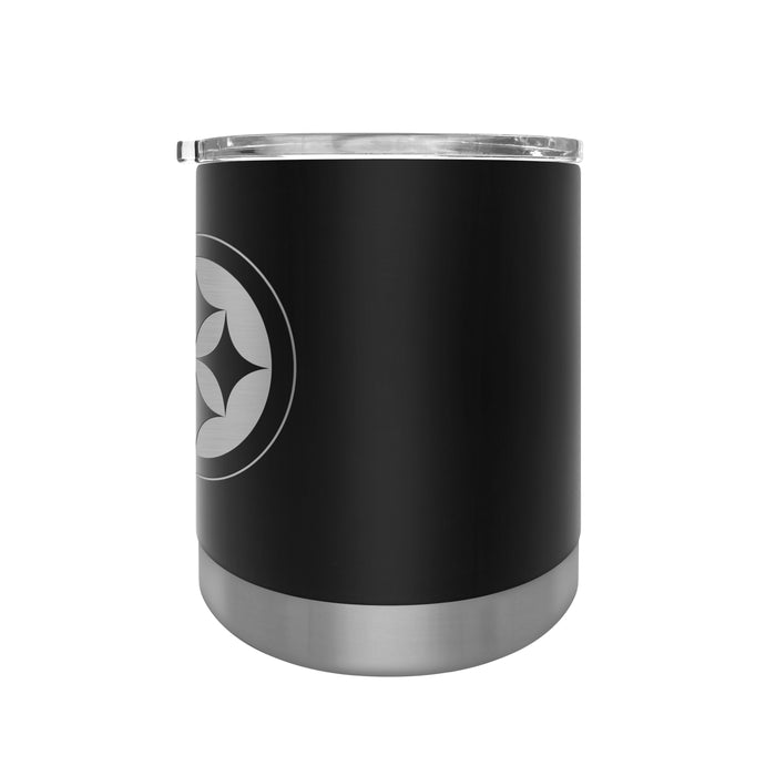 NFL Pittsburgh Steelers 12 OZ Stainless Steel Executive Lowball Tumbler Black