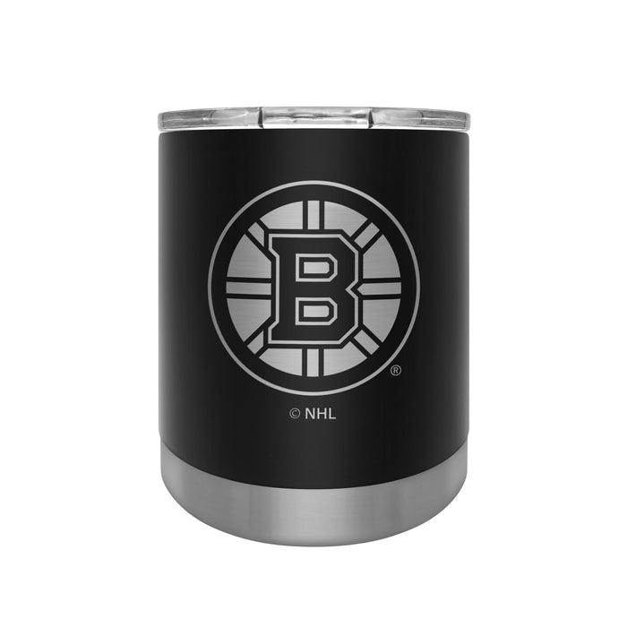 NHL Boston Bruins 12 OZ Stainless Steel Executive Lowball Tumbler Black