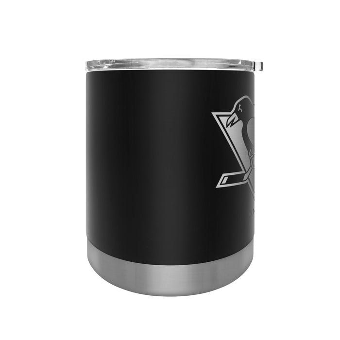 NHL Pittsburgh Penguins 12 OZ Stainless Steel Executive Lowball Tumbler Black