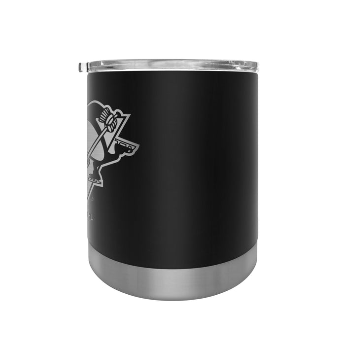 NHL Pittsburgh Penguins 12 OZ Stainless Steel Executive Lowball Tumbler Black
