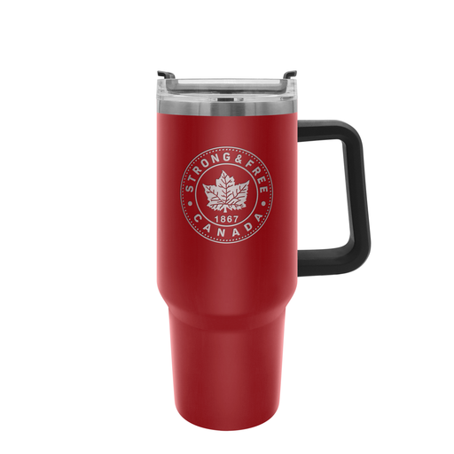 Strong and Free Canada 40 oz Red Stainless Steel Executive Travel Tumbler
