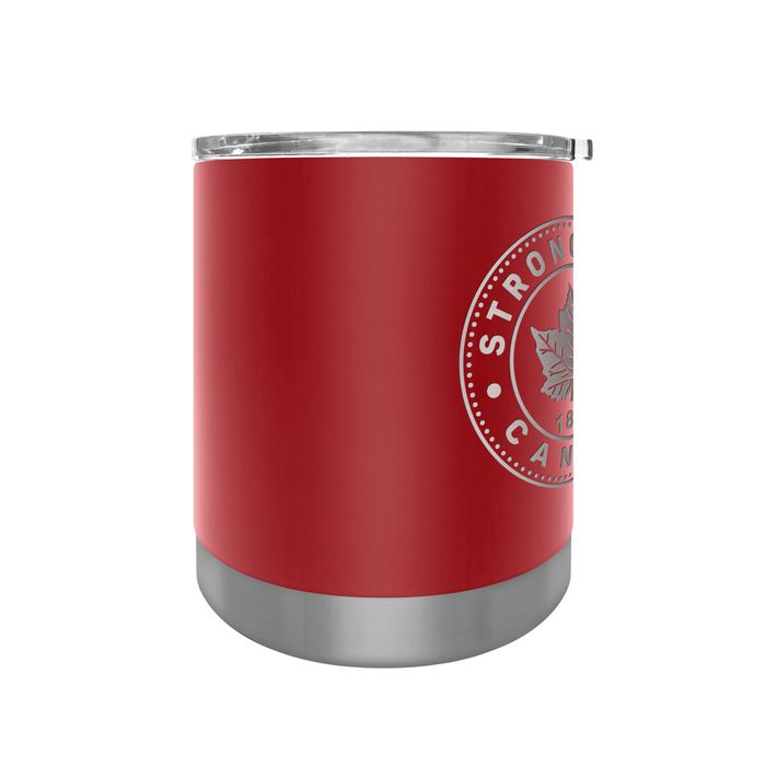 Strong and Free Canada 12 oz Red Stainless Steel Executive Lowball Tumbler