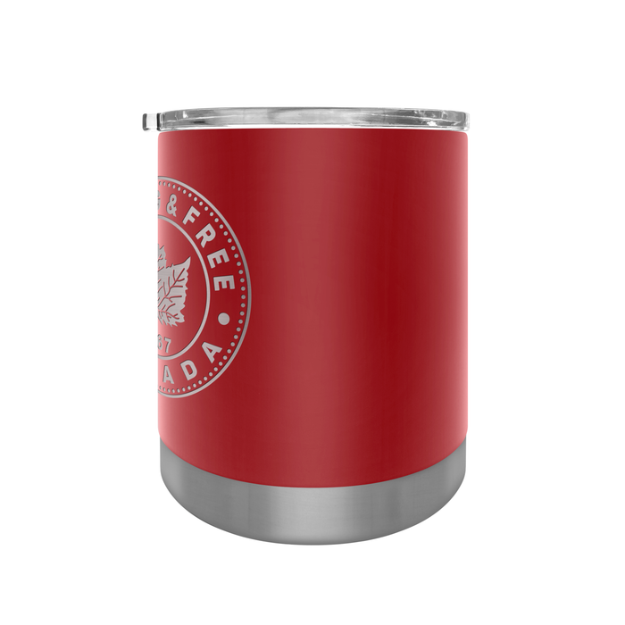 Strong and Free Canada 12 oz Red Stainless Steel Executive Lowball Tumbler