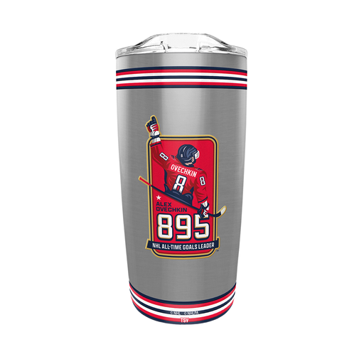 NHLPA Alex Ovechkin Washington Capitals 895 All-Time Goals Leader 20oz Stainless Steel Tumbler