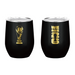 FIFA World Cup black stainless wine tumbler with gold trophy and We Are 26 logo on opposite side