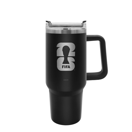 FIFA 40 oz Black Stainless Steel Executive Travel Tumbler